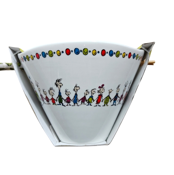 The Grinch Dr. Seuss Ramen Bowl And Chopsticks Set 65th Anniversary 17oz. - Picture 5 of 8